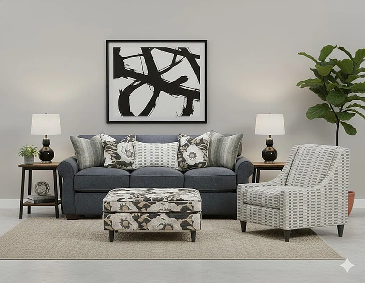 Southern Motion Argo Ash 7901 2pc Living Room Set in Grey