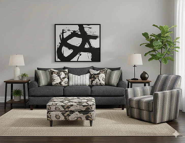 Southern Motion Argo Ash 7005 2pc Living Room Set in Grey