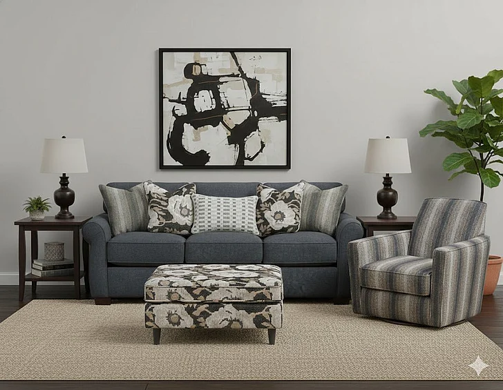 Southern Motion Argo Ash 7901 2pc Living Room Set in Grey