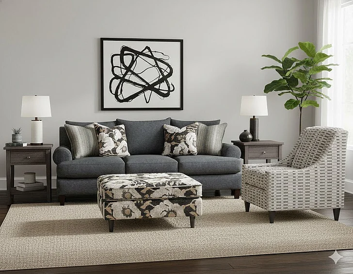 Southern Motion Argo Ash 7005 2pc Living Room Set in Grey