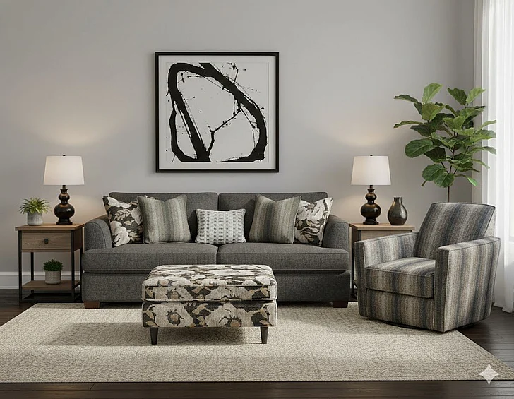 Southern Motion Argo Ash 7900 2pc Living Room Set in Grey