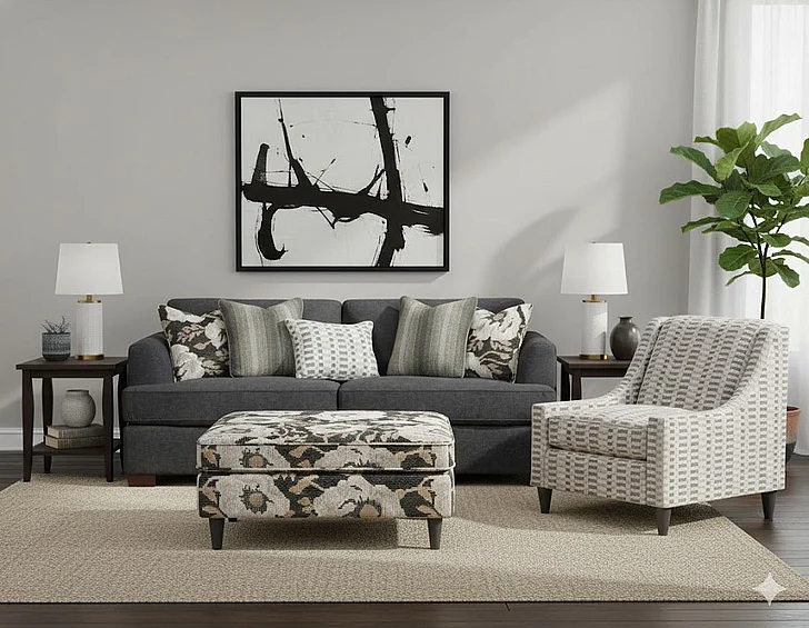 Southern Motion Argo Ash 7900 2pc Living Room Set in Grey