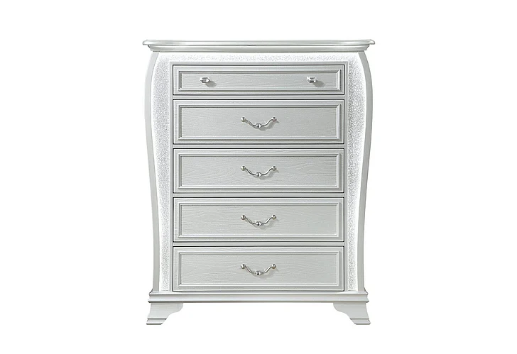 Global Furniture Aria Chest w/ LED in Silver ARIA-SILVER-CH W/LED