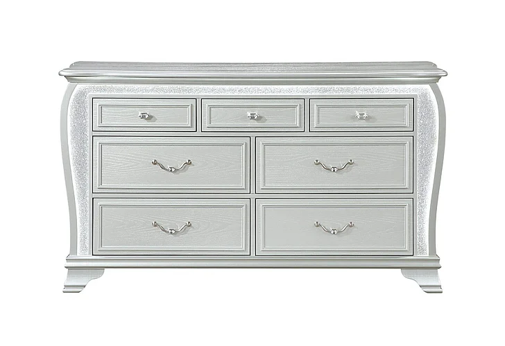 Global Furniture Aria Dresser w/ LED in Silver ARIA-SILVER-DR W/LED
