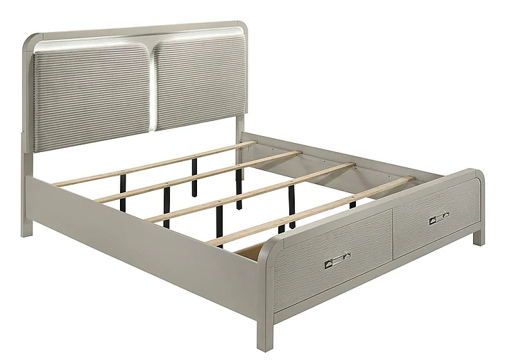 Galaxy Home Aria King Bed in Beige 733569203451