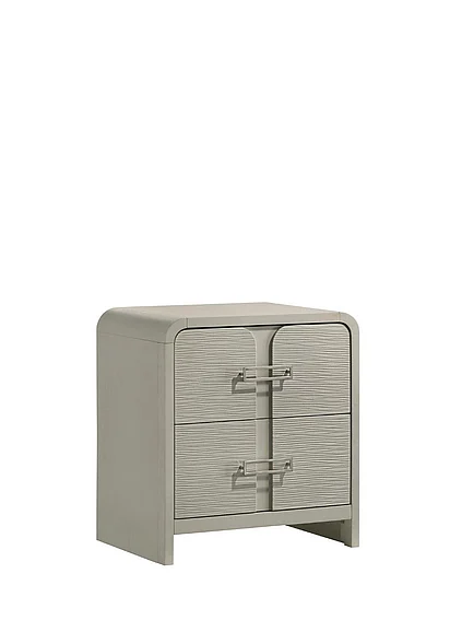 Galaxy Home Aria Nightstand in Beige 733569205240