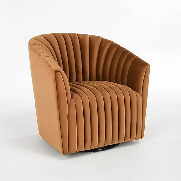Classic Home Arline Swivel Accent Chair in Bronze 53051367 CLOSEOUT