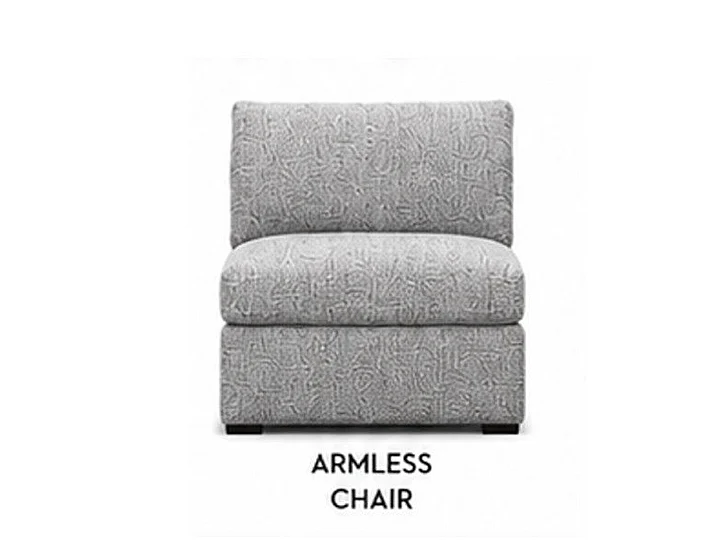 Bella Esprit Conrad Modular Armless Chair in Grey Tweed 8137215-1S