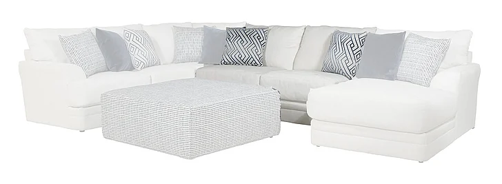 Jackson Polaris Armless Sofa in Sugar/Sailor 2470-30/1724-21