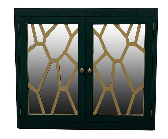 Split Nickel Artemis 2 Door Console w/ Mirror V-ARTEMIS-CM | COAR542M
