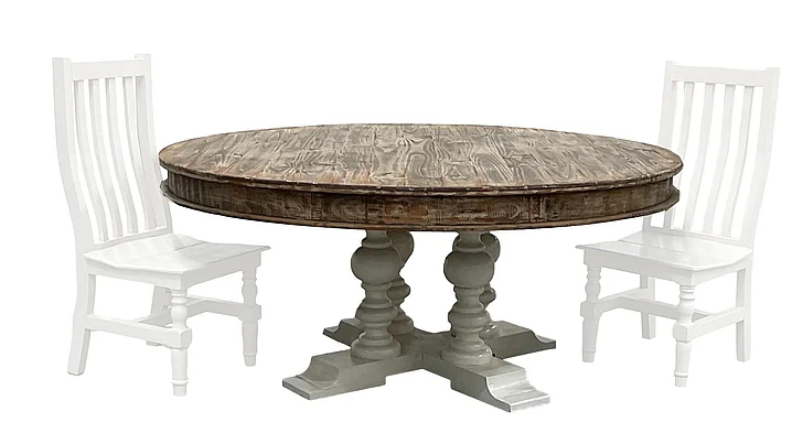 Split Nickel Arthur Round Dining Table MIC-ARTHUR-T | COAR21