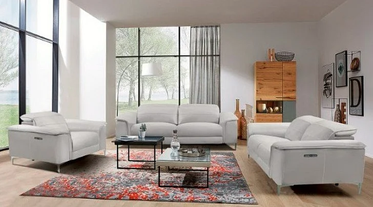 Furniture of America Ascona 2pc Power Reclining Living Room Set in Light Taupe