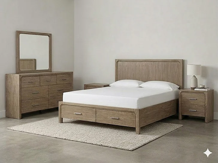 Magnussen Westbourne 2pc Storage Bedroom Set in Dark Umber