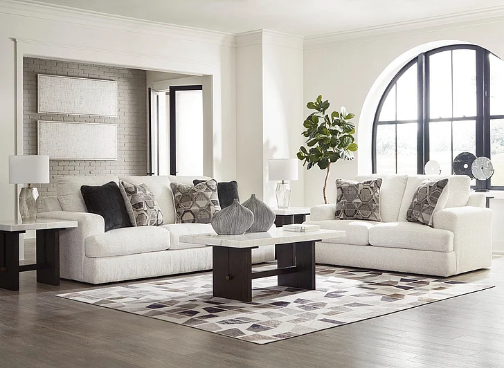 Karinne 2-Piece Living Room Set in Linen