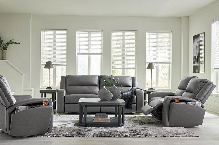 Brixworth 2-Piece Reclining Living Room Set in Slate