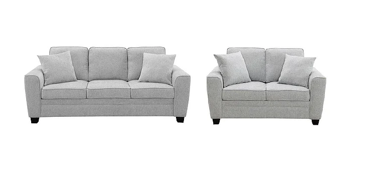 Intercon Furniture Stationary Ashbury 2pc Sofa Living Room Set in TUP Soft Gray