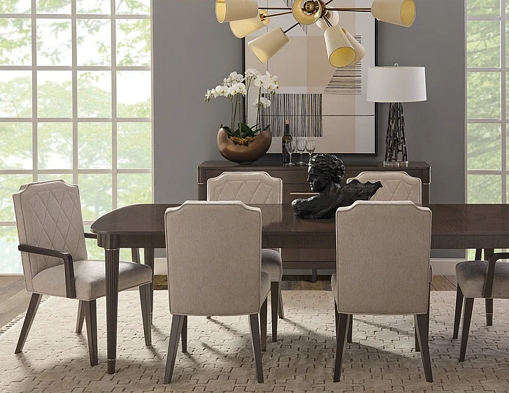 Pulaski Asher Park 7pc Leg Dining Room Set in Brown