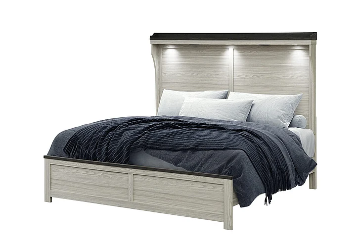 Global Furniture Ashley Queen Panel Bed in Brown ASHLEY-BROWN-QB