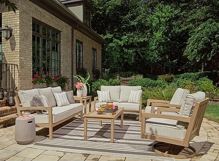 Hallow Creek 2pc Outdoor Living Room Set in Brown P560