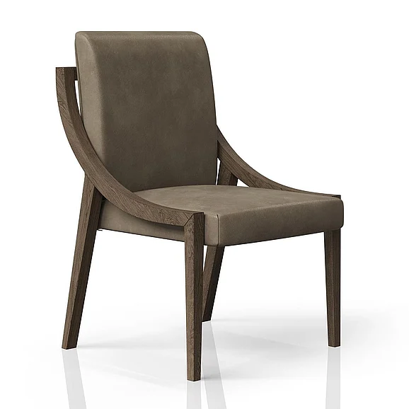Emma Mason Signature Aurelia Latte & Leather Sling Chair in Latte