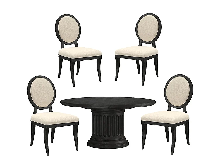 A.R.T. Furniture Atrium 5pc Round Dining Set in Black
