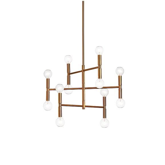 Dainolite 12LT Chandelier, Vintage Bronze Finish AVA-2012C-VB
