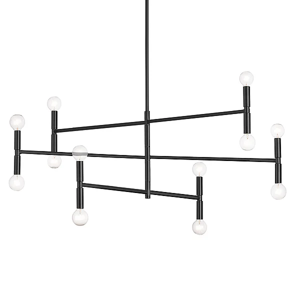 Dainolite 12LT Incandescent Chandelier, MB AVA-4012C-MB
