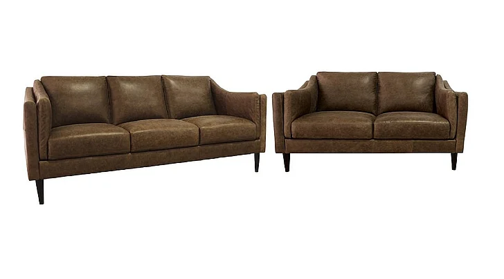 Luke Home Ava 2pc Sofa Living Room Set in 3511 Bomber Tan (Quickship)