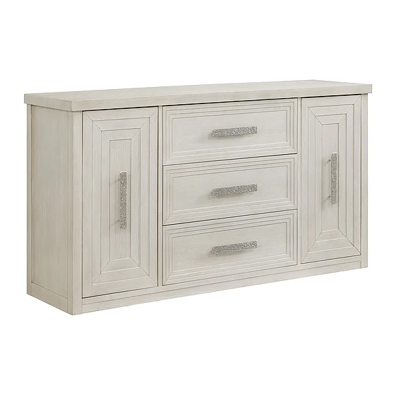 Elements International Avalanche Server in Antique White D-11600-7-SV