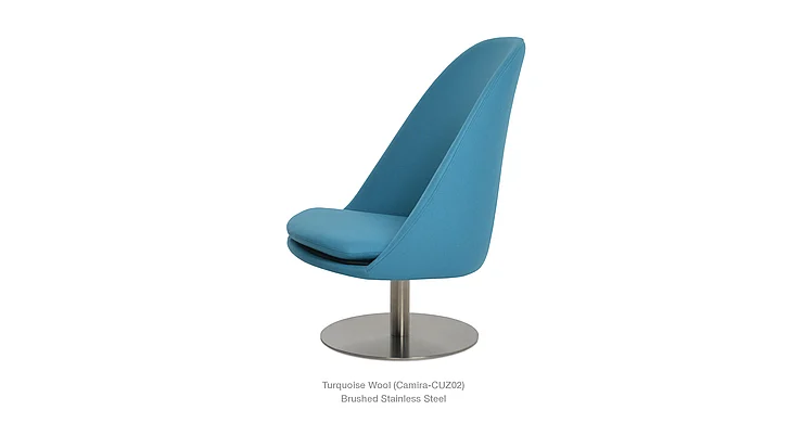 Sohoconcept Avanos Swivel Round Lounge Chair