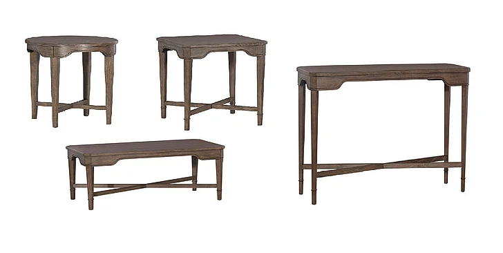 Fairfield Chair Avignon 3pc Rectangular Cocktail Table Set in Louve