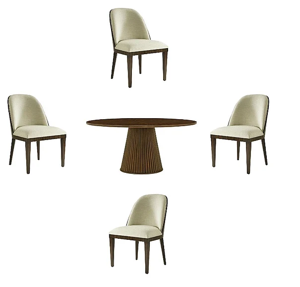 Theodore Alexander Alexa Hampton 5pc Louise Dining Table Set