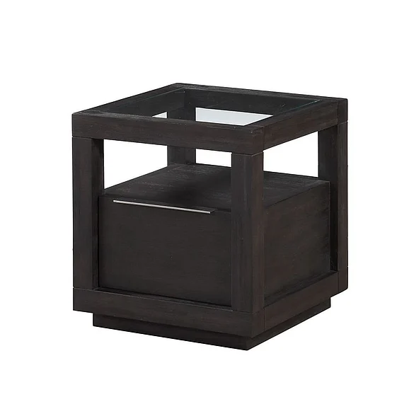 Modus Furniture Oxford End Table in Basalt Grey AZU522
