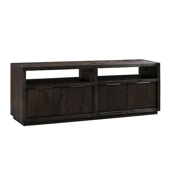 Modus Furniture Oxford 74" Media Console in Basalt Grey AZU5267