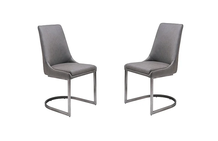 Modus Furniture Oxford Dining Chair in Basalt Grey AZU563 (Set of 2)