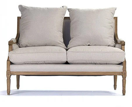 Zentique Louis Settee in Natural Oak B007-2 E255 A003