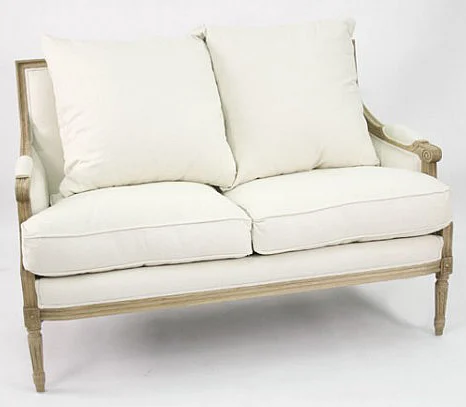 Zentique Louis Settee in Natural Oak B007-2 E255 C004