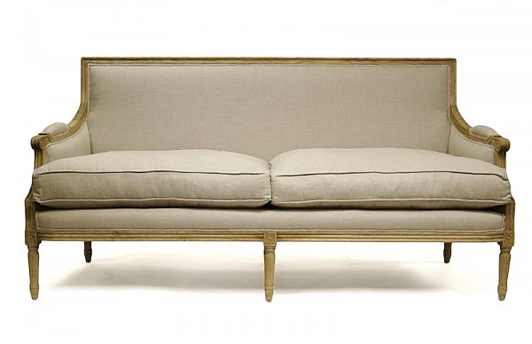 Zentique Louis Sofa in Natural B007-3 E255 A003