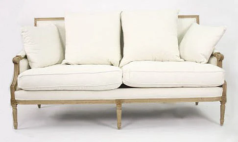 Zentique Louis Sofa in Off White B007-3 E255 C004