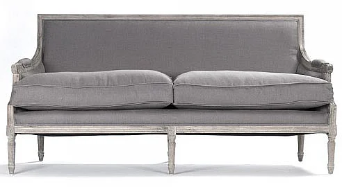 Zentique Louis Sofa in Gray B007-3 E272 A048