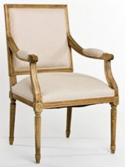 Zentique Louis Arm Chair in Natural Oak (Set of 2) B008 E255 A003