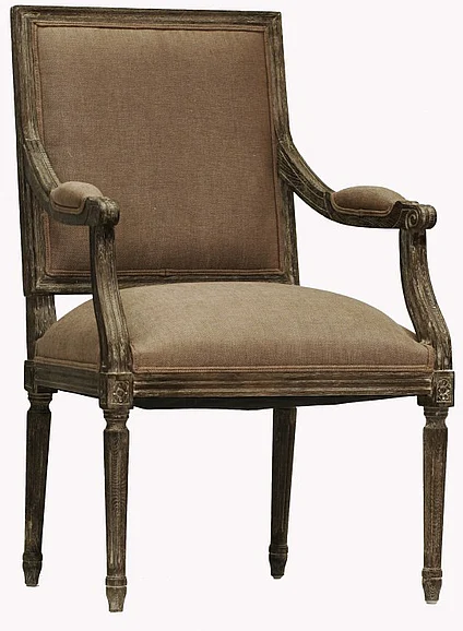 Zentique Louis Arm Chair in Limed Charcoal Oak (Set of 2) B008 E271 A006