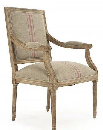 Zentique Louis Arm Chair in Limed Gray Oak (Set of 2) B008 E272 A034