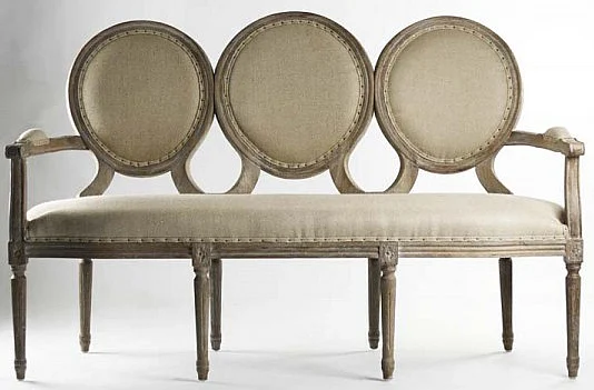Zentique Medallion Bench in Beige B009-3 E272 H009