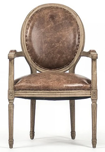 Zentique Medallion Arm Chair in Recycled Oak (Set of 2) B009 E255-3 CP035 Jute