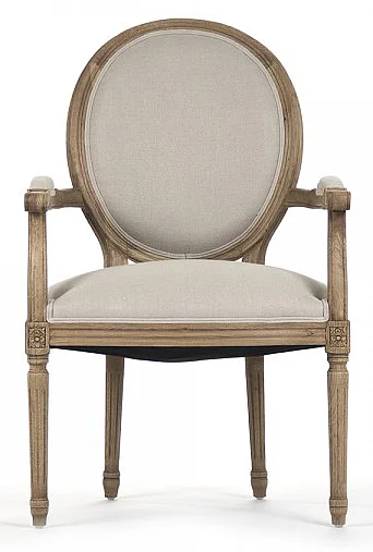 Zentique Medallion Arm Chair in Natural Oak (Set of 2) B009 E255 A003