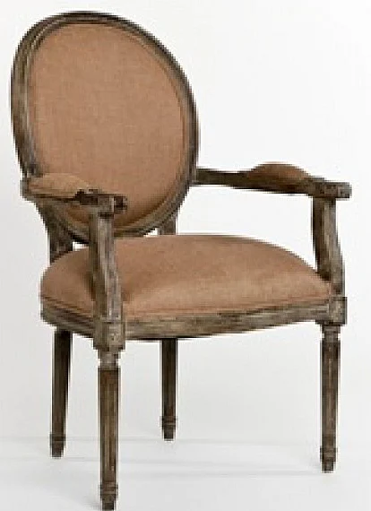 Zentique Medallion Arm Chair in Limed Charcoal Oak (Set of 2) B009 E271 A006