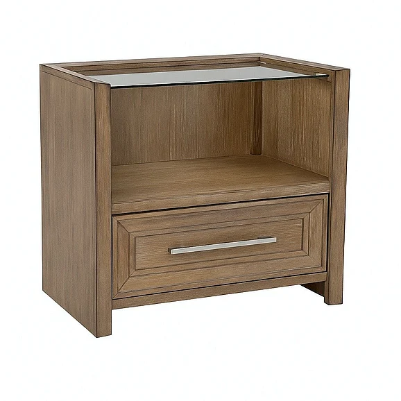 Avalon Furniture Open Nightstand in Charcoal B00988 ON