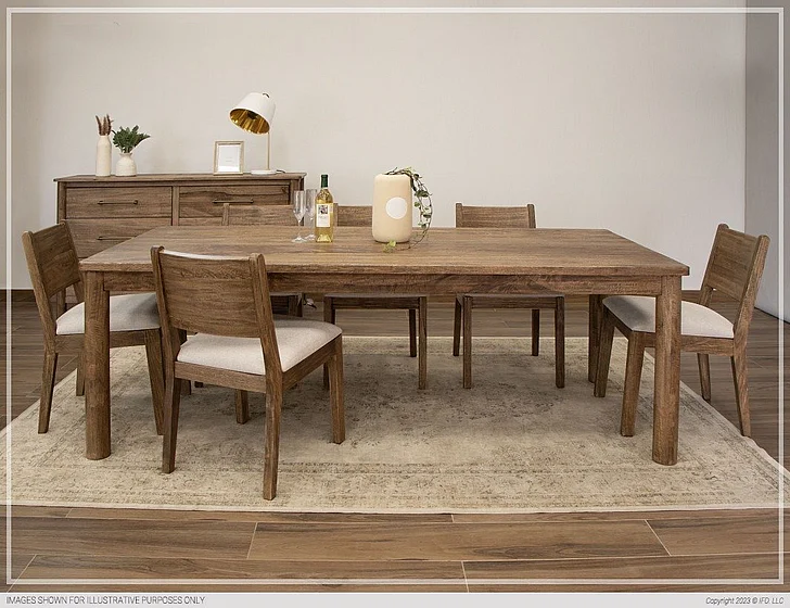IFD Olimpia 5pc Rectangular Dining Table Set in Natural