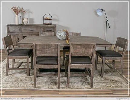IFD Blacksmith 5pc Rectangular Table Set in Light Brown